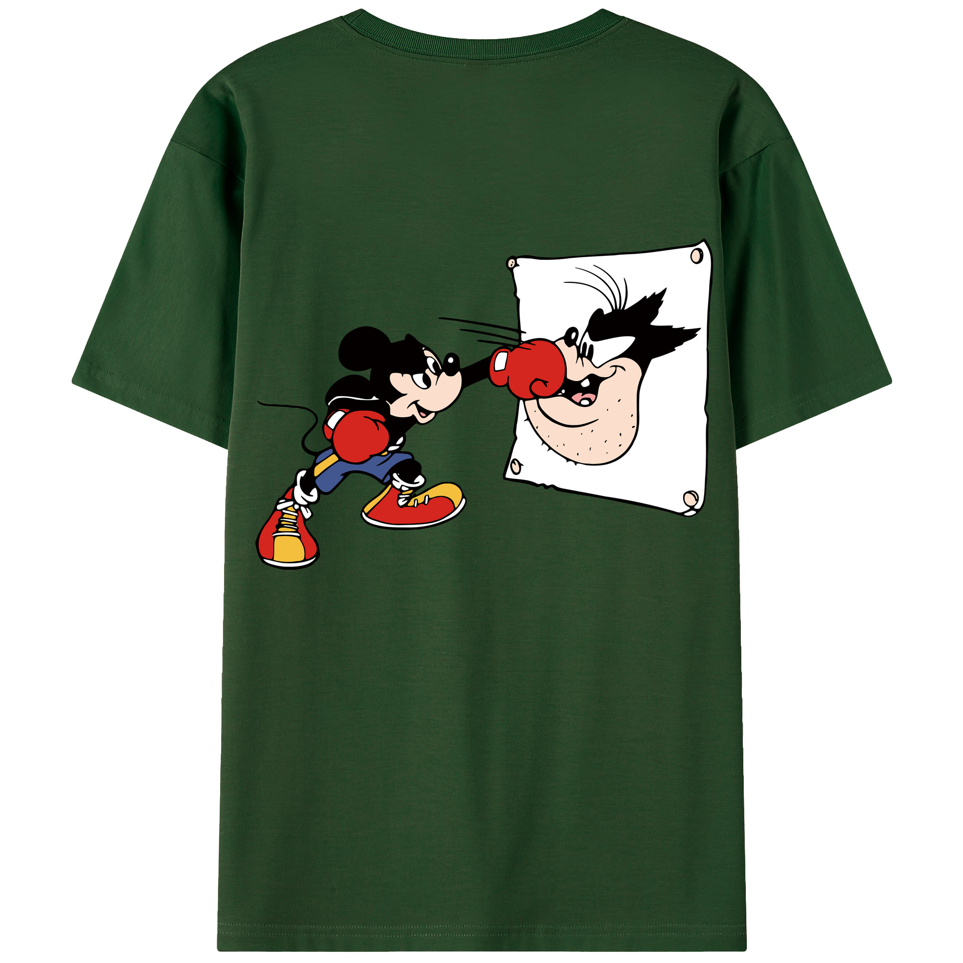 （画像用） ミッキーマウス Mickey Mouse 綿100％半袖Tシャツ（背面プリント）